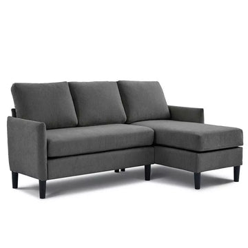 Hyleory Luxury Reversible Chaise Sectional Sofa Set  linen blend Fabric, Modular Left/Right Design, Sturdy Frame for Living Room Home Theater