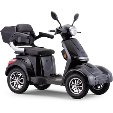 4 Wheel Electric Powered Mobility Scooter Wheelchair for Adults  Seniors  Pre Assembled in USA, 500lbs Capacity, 25 31 Miles Range, 3 Speed Up to 15 MPH, 800W Motor Power (Black)