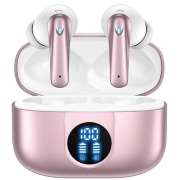 VEATOOL P91 Wireless Earbuds Bluetooth Headphones V5.4 Stereo Ear buds with Noise Cancelling Mics 60H Playback Mini Case