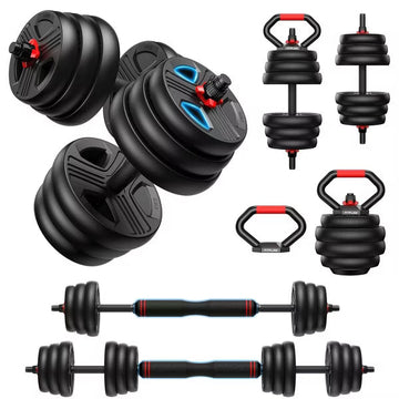 FED FITNESS Adjustable dumbbell set, 45 lbs Weights set with upgraded nut, 5 in 1 Weight Set Used, Fitness Exercise for Home Gym