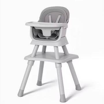 TODECARE Baby High Chair, 8 in 1 Convertible Highchair for Babies & Toddlers, Booster Seat, Toddler Chair with Safety Harness, Removable Tray