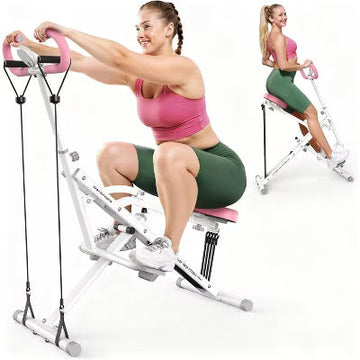 FLYBIRD Squat Machine-2 in 1 Squat Rowing Machine for Glutes Trainer & Leg Home Workout Pink