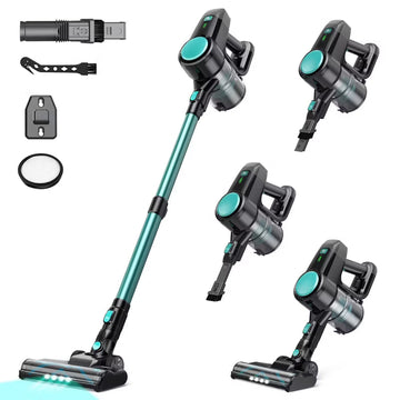 DEVOAC N3T Cordless Vacuum Cleaner,Wireless Stick Vacuum with 40mins Runine,Self-Standing,Rechargeable Lightweight Vacuum Cleaner