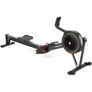 YOSUDA Air Resistance Rowing Machine – Professional Home Rower with 53.7'' Extra-Long Rail, Self-Powered Monitor & 5-Second Quick Storage