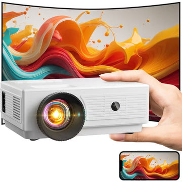 ELEPHAS 5G WiFi Projector for iPhone, Native 1080P Projector 9500L Full HD Projector, 4K Movie Projector Compatible with Laptop/TV Stick,White