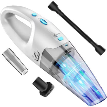Teendow Powerful Cordless Vacuum Cleaner, Stick Vacuum with 85,000RPM for Hardwood, Pet Hair, Rug and Carpet, White