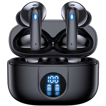 VEATOOL P91 Wireless Earbuds Bluetooth Headphones V5.4 Stereo Ear buds with Noise Cancelling Mics 60H Playback Mini Case
