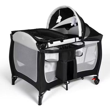 TODECARE 4 in 1 Baby Bassinet, Portable Pack and Play, Convertible Bedside Crib Sleeper, Diaper Changer, Storage Basket & Travel Bag