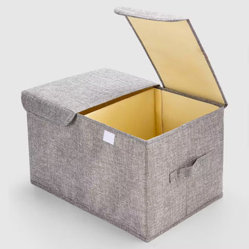 VUSIGN 8.8''X11.2'' Wardrobe Flip-Top Storage Box with Dual Lid Small Dark Gray