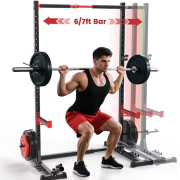 FLYBIRD Squat Rack with Pull-Up Bar, Adjustable Multi-Functional Power Rack, Inner Width Squat Rack Stand
