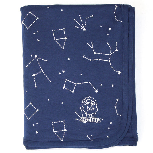 4 Season® Stroller Merino Wool & Organic Cotton Baby Blanket, 40" x 31.5", Night Sky™