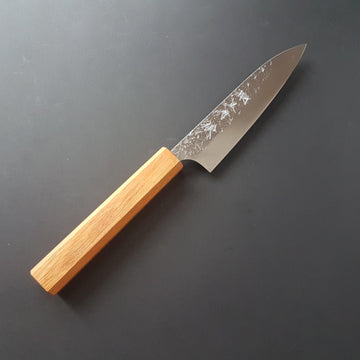 Petty knife, SG2 powder steel, tsuchime finish, mono keyaki handle - Yu Kurosaki