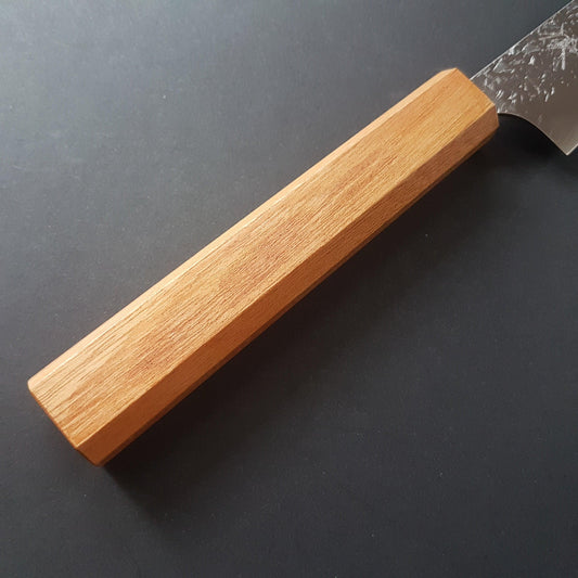 Petty knife, SG2 powder steel, tsuchime finish, mono keyaki handle - Yu Kurosaki