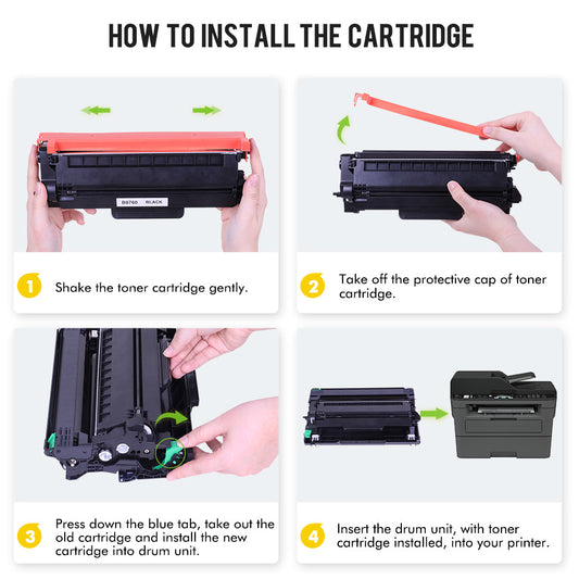 Toner Bank TN760 TN730 Compatible Toner Cartridge Replacement for Brother TN 760 TN-760 TN-730 HL-L2350DW HL-L2395DW HL-L2390DW HL-L2370DW MFC-L2750DW MFC-L2710DW DCP-L2550DW Printer (Black,4 Pack)