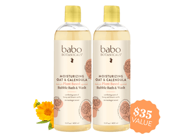 Moisturizing Oat & Calendula Bubble Bath & Wash Duo