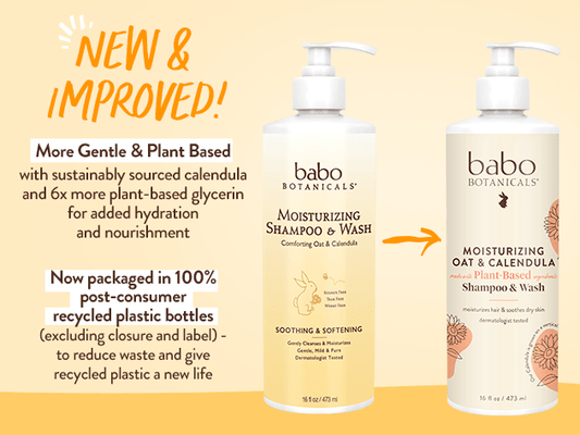 Moisturizing Oat & Calendula Shampoo & Wash - 16oz