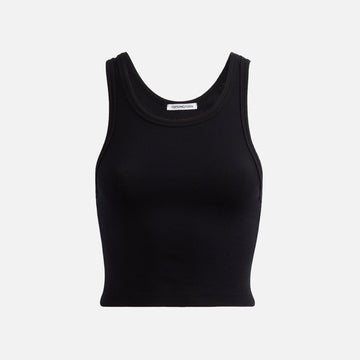 Cotton Citizen Verona Crop Tank - Jet Black