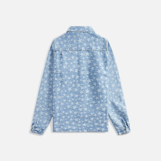 ERL Denim Jacquard Overshirt - Light Blue