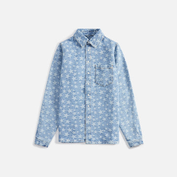 ERL Denim Jacquard Overshirt - Light Blue