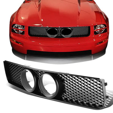 05-09 Ford Mustang GT 4.6L V8 Front Grille - Diamond Mesh - Black