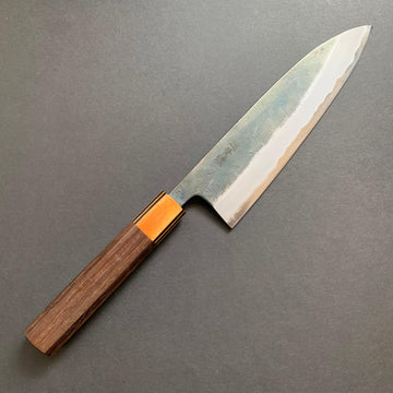 Gyuto knife, Aogami Super with iron cladding, Kurouchi finish - Motokyuuichi