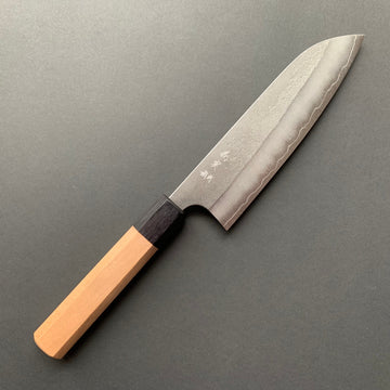 Santoku knife, Ginsan stainless steel, nashiji finish - Kanehiro