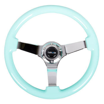 350mm 3 in. Deep Dish Mint Fresh Wood Grain Steering Wheel - ST-036MF-CH