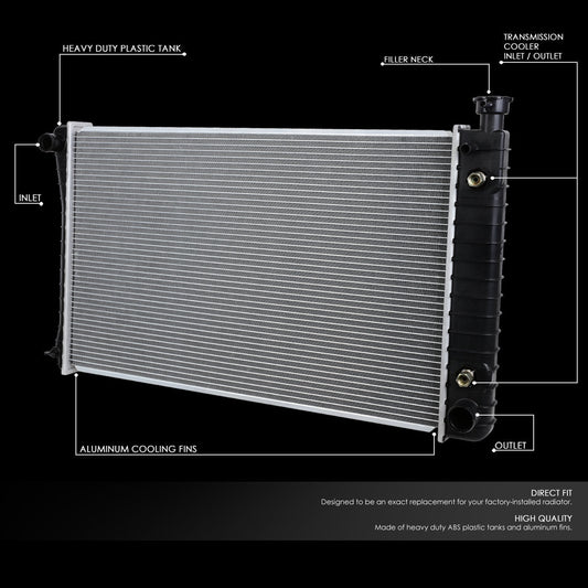 88-95 Chevy GMC C/K 1500 2500 3500 Suburban AT w/o EOC Aluminum Radiator - 618