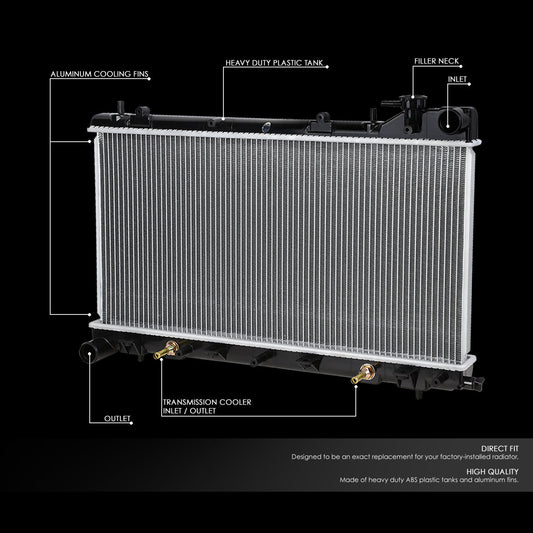 99-02 Subaru Forester 98-01 Impreza 2.2L 2.5L AT Aluminum Radiator - 2402