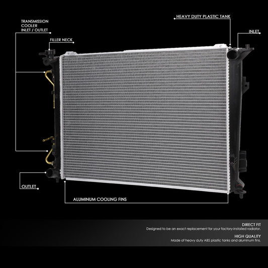 06-10 Hyundai Sonata 07-10 Kia Optima Magentis AT Aluminum Radiator - 2831