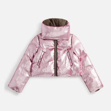 Rick Owens Funnel Neck Jacket - Dust / Pink