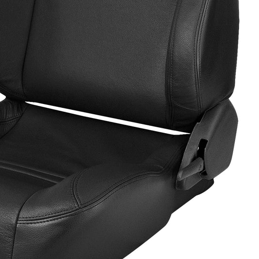 Left / Driver Side Reclinable Real Leather Racing Seat w/Universal Slider