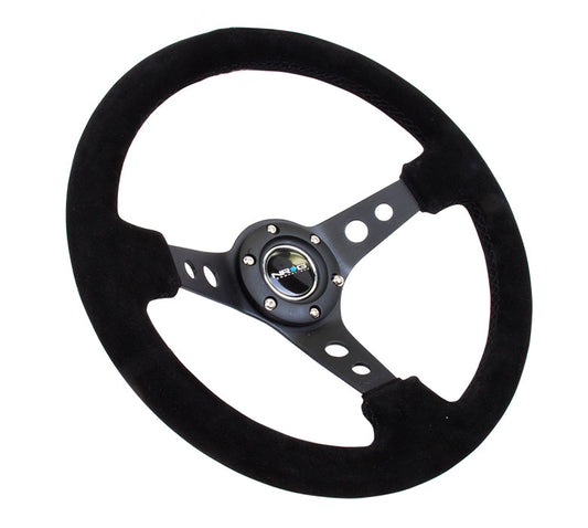 350mm 3 in. Deep Dish Suede Grip Steering Wheel - RST-006-S