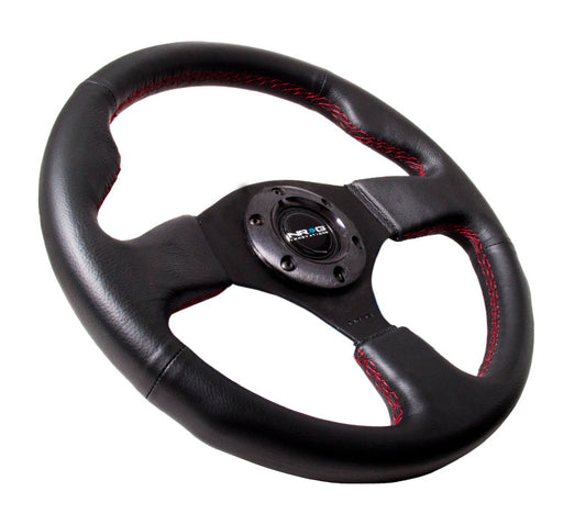 320mm Leather Grip Steering Wheel - RST-012R-RS