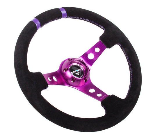 350mm 3 in. Deep Dish Suede Grip Steering Wheel - RST-016S-PP