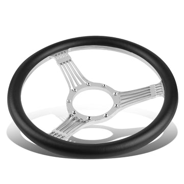 343mm 2.25 in. Deep Dish Banjo Style Leather Grip Steering Wheel