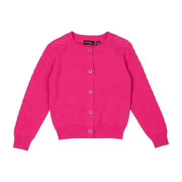 HOT PINK KNIT CARDIGAN