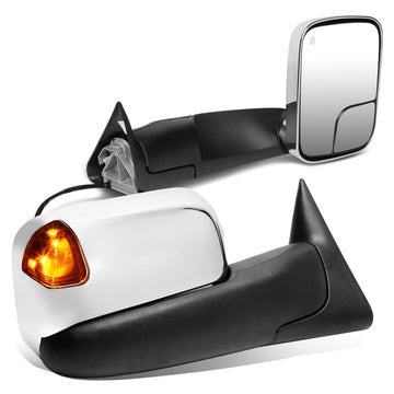 Chrome Powered Heated Towing Mirrors (Pair)<br>94-02 Dodge Ram 1500 2500 3500