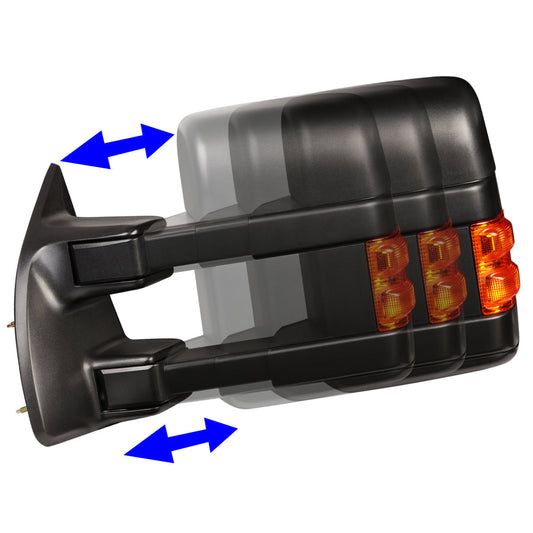 Powered Heated Towing Mirrors (Pair)<br>99-07 Ford F250-F550 Super Duty
