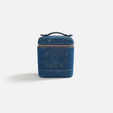 WGACA Chanel Denim Vanity - Blue