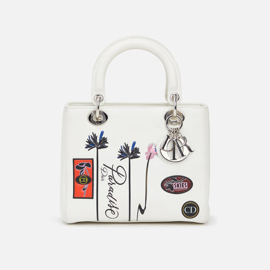 WGACA Dior Embossed Paradise Lady Dior M - White