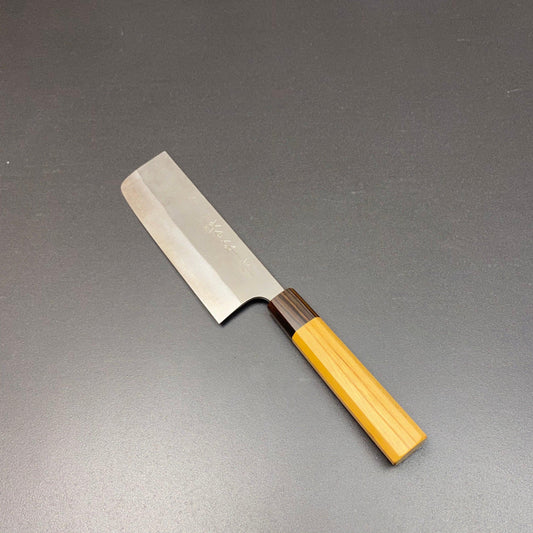 Nakiri knife, Ginsan stainless steel, nashiji finish - Kanehiro