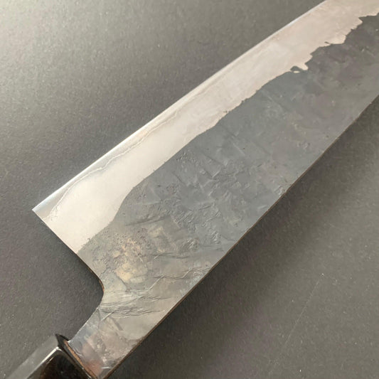 Gyuto knife, Shirogami 1, Stainless steel clad, tsuchime finish - Yoshimune