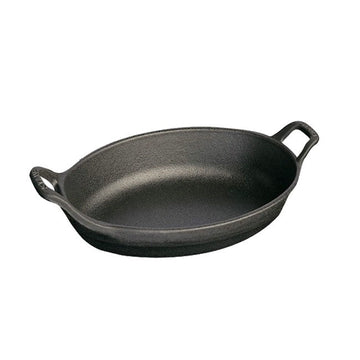 Staub Oval Roasting Dish - 11" x 8" - 1.5Qt - Black Matte