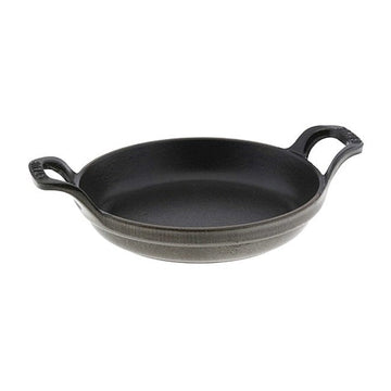 Staub Round Roasting Dish - 7.5" - .75Qt - Graphite Grey
